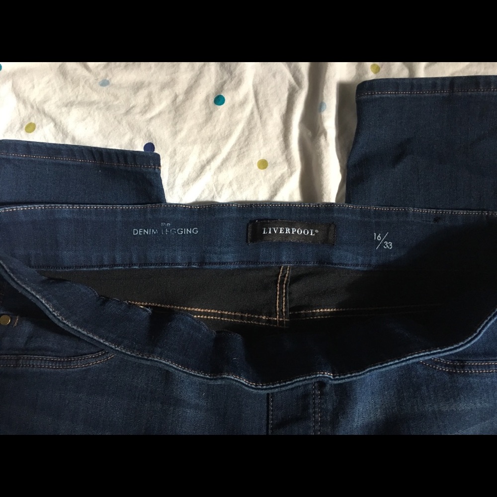 Dark denim jeans